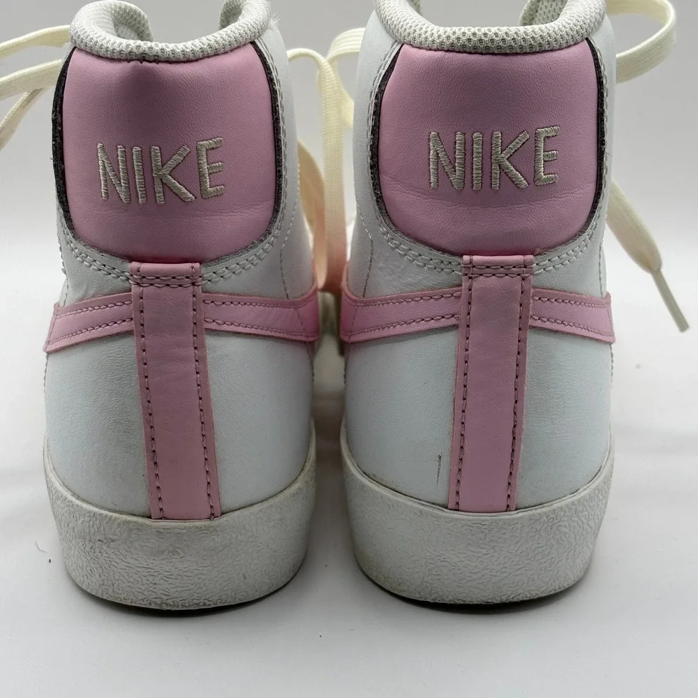 Nike Blazer Mid 77 GS White Pink Foam Suede Sneakers DA4086-106 Kids 4Y